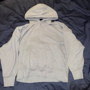 Aritzia TNA Cozy Fleece Boyfriend Hoodie M Heather Grey Relaxed Pullover